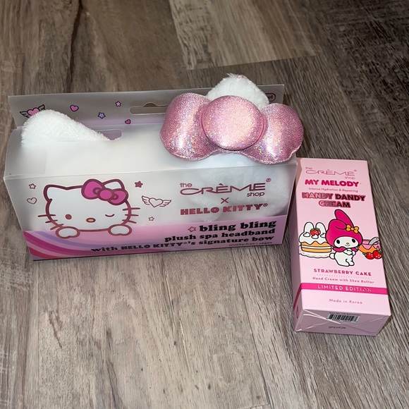 Sanrio Accessories - NWT SANRIO HELLO KITTY BLING PLUSH HEADBAND & Limited Edition Handy Dandy Cream
